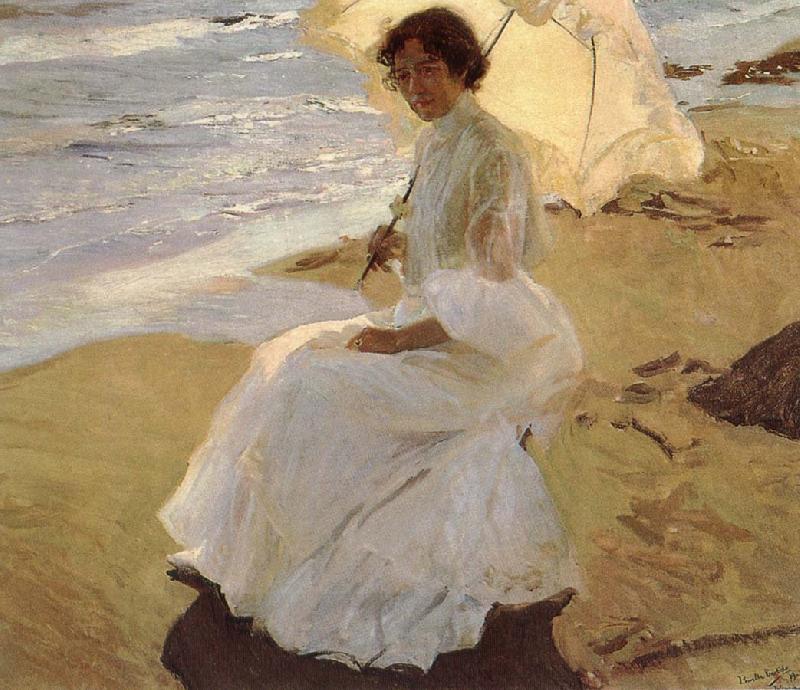 Joaquin Sorolla Andrei Aristide on the beach oil painting picture